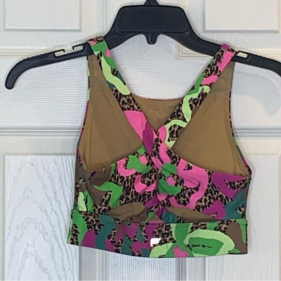 Fabletics Define PowerHold® High-Waisted 7/8 Legging and Top Tropical Oasis XXS - Picture 4 of 11